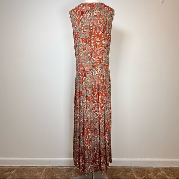 Peruvian Connection Sleeveless Maxi Dress Abstract Print Women’s Size Large - Picture 6 of 8